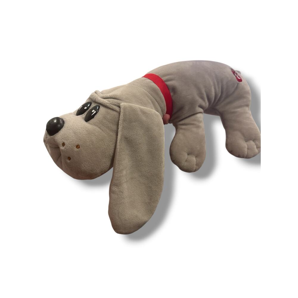 Pound Puppies Plush  Tan Red Collar Name Tag Stuffed Toy